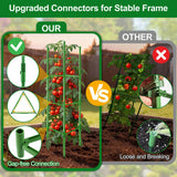 WAENLIR 3 Pack Tomato Cages for Garden, Up to 51 Inch Tomato Trellis for Raised Garden Bed, Plant Stakes for Pots, Durable Tomato Plant Support Garden Stakes for Climbing Plants
