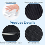 5 STARS UNITED Donut Pillow Hemorrhoid Tailbone Cushion – Large Chair Pad for Pain Relief – Coccyx, Prostate, Sciatica, Pelvic Floor, Pressure Sores, Pregnancy, Postpartum Recovery, Arctic Black