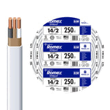 SOUTHWIRE Company #28827455 250' 14/2 W/G NM Indoor Cable, for Dry Location, Compatible with Standard Electrical Devices