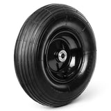 13 Inch 1 PC Rubber Pneumatic Replacement Tires and Wheels 4.00-6 with 5/8'' Axle Bore Hole, Inflated Air Wheel for Wheelbarrow/Wagon/Hand Truck/Trolley/Garden Scooter etc.