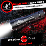 HinsGEAR Flashlights High Lumens 6PCS, 1 Mode LED Flashlight Super Bright, Small Pocket Flashlight Bulk, Water Resistant Tactical Flash Light for Emergency, Camping, Gift for Men Dad Christmas