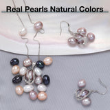 HENGSHENG Pearl Jewelry Set For Women S925 Sterling Silver Necklace & Earrings Set Freshwater Pearl Pendant Cage Set for Wedding Anniversary Prom Birthday Gift - Silvery Purple
