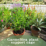 Garmeinea 6 Pack Plant Support Cages 18 Inches Small Tomato Cages and Supports with Adjustable Rings for Garden Pots, Climbing Plants, Bonus 98 Feet Twist Ties