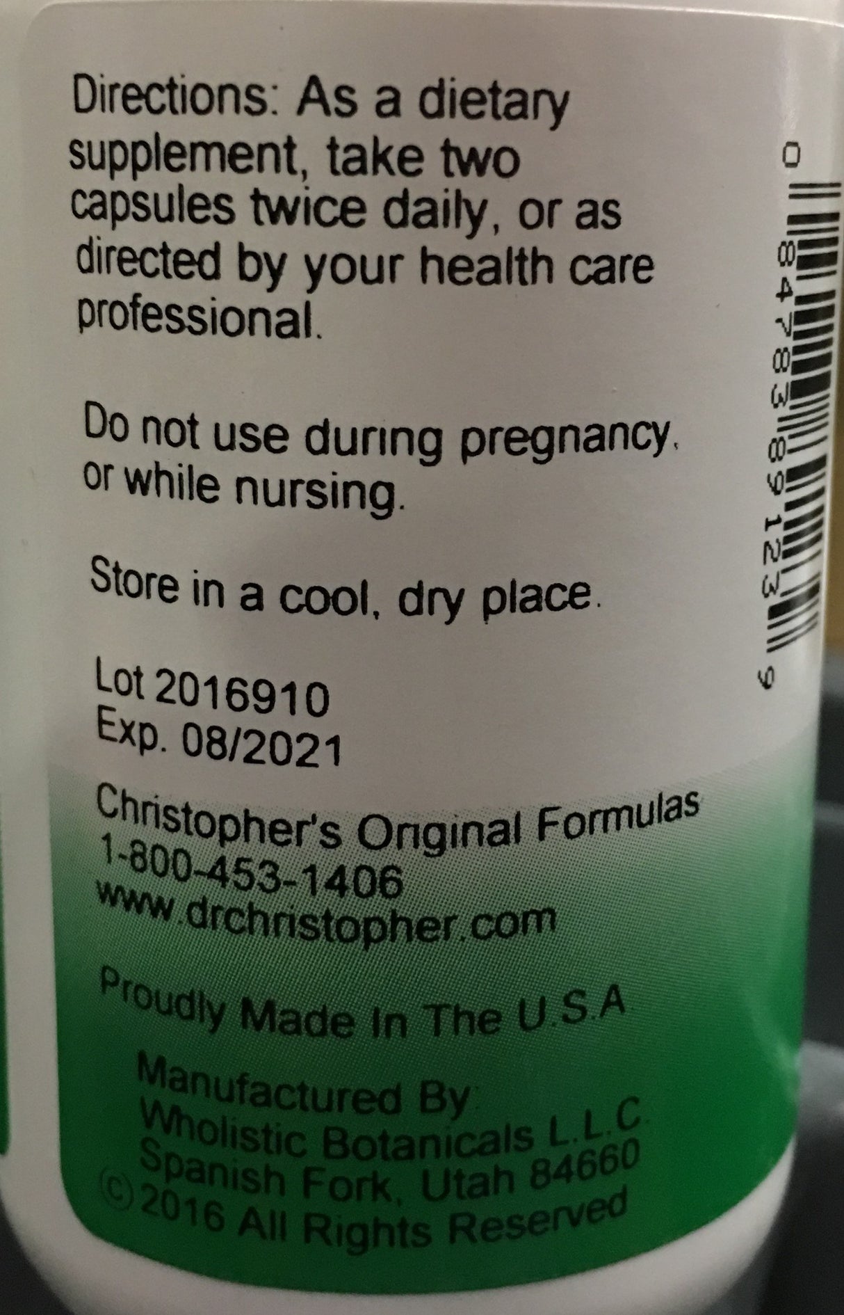 Dr Christopher's Formula Hormonal Changease, 100 Count