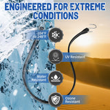 Bolvixor Bungee Cords with Hooks (10 Pack) – 10", 15", 21", 31" Heavy Duty EPDM Rubber Tarp Straps, Max Stretch 2X, Load 180+ LBS, Crimped S Hooks for Cargo, Trucks, Camping, Outdoor Use