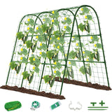 Cucumber Trellis for Raised Bed, U-Shape Arch Metal Garden Trellis for Climbing Plants, Heavy Duty Plant Trellis Outdoor, Easy Assembly Rustproof Trellis for Vines (U Frame Trellis)