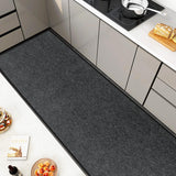 LVETOLS 4' x 8' Moisture Guard Doormat, Commercial Grade Door Floor Mat Striped Brush Step Entrance Mat with Rubber Backing, Low Profile Commercial Rugs for Entryway, Easy to Clean(Charcoal Grey)