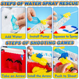 Large Fire Trucks Toys for Toddlers, Kids Toys for 3 4 5 6 7 8 Years Old Boys, 15" Firetruck Toy for Kids with Ladder, Lights, Sounds & Water Shooting, Christmas Birthday Gifts for Boys & Girls