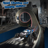 Hielse Remote Control Car, All-Terrain Remote Control Truck for Boys, Rechargeable Rc Truck with LED, 1:20, 10KM/H, 2 Motors, 2.4GHZ, Speed Friendly, Sturdy, Rc Cars for Christmas, Kids, Beginner