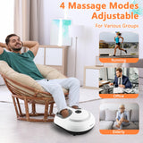 Wedpun Foot Massager with Heat Shiatsu Foot Massager with Remote Deep Relief for Tired Muscles Electric Feet Massage Machine for Home and Office Gifts for Mom Dad White