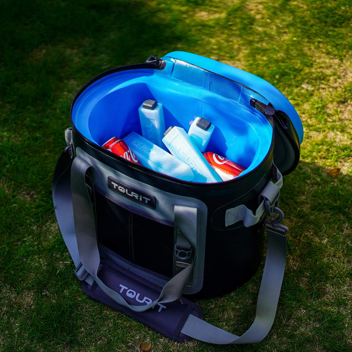 TOURIT Ice Packs for Coolers, 8 Pack Reusable Long Lasting Freezer Packs for Lunch Bags/Boxes, Cooler Backpack, Camping, Beach, Picnics, Fishing and More, Blue