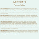 Biossance Plump and Hydrate Skincare Set - Amino Aloe Gentle Foaming Cleanser, Marine Algae Eye Cream, Copper Peptide Rapid Plumping Serum & Omega Moisturizer For Face Lock In Hydration For Your Skin