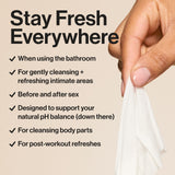 The Honest Company Flushable Wipes for Sensitive Skin | Fragrance Free, Hypoallergenic, 99% Water, Safe to Flush | pH Balanced Feminine Wipes | Tropical Leaves, 336 Count