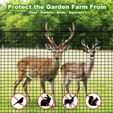 4x100FT Deer Fence Netting for Garden, 55GSM Plastic Mesh Temporary Fence