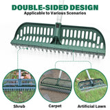 SOYUS Artificial Turf Rake, 2-in-1 Turf Sweeper for Carpets & Garden Lawns