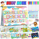 Busy Book for Toddlers 3+, Preschool Learning Activities with 30 Themes Prek Preschool Workbooks, Montessori Educational Learning Toys Activity Books for Christmas Birthdays Gifts Boys Girls