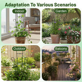 25.6" Metal Plant Trellis, 4 Pack Climbing Plant Support with Clips