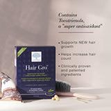 NEW NORDIC Hair GRO, Hair Growth Supplement, Biotin & Palm Fruit Extract Tocotrienols for Natural Regrowth, 60 Count (Pack of 3)