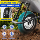 FEILOONG 13 Inch Wheelbarrow Tire Flat Free 4.00-6 Tires, Universal Fit
