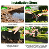 Vashly 20Ft Garden Edging 5.9 in Tall Landscape Edging 20 Pcs Garden Border