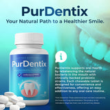 PurDentix Oral Health Probiotic – 4-Strain Formula for Healthy Gums, Teeth & Fresh Breath – 30 Chewable Tablets