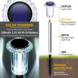 Gorrzai Solar Pathway Lights 10 Pack Christmas Solar Lights Outdoor Waterproof 6000K Cold White Yard Lighting, LED Stainless Steel Stake for Garden Outside Landscape Lawn Driveway Walkway Path