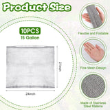 Yaocom 10 Pcs 15 Gallon Gopher and Vole Wire Baskets Stainless Steel Plant Root Protector Gopher Cages for Tree Flowers Vegetables Garden Underground Protection