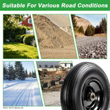 LTNICER (2-Pack) 4.00-6 Wheelbarrow Tires and Wheels, 13" Pneumatic Tire with 5/8" or 3/4" Bearings, Heavy Duty Replacement Wheel for Wheelbarrow, Garden Cart, Hand Truck