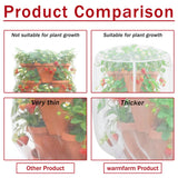 Warmfarm 2 Pcs Vertical Plant Pot Insect Netting,5-Tier Stackable Planter Garden Net Cover for Strawberry, Planter Pot Protection Mesh with Drawstring for Strawberry Herb Vegetable Flower Fruit