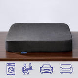 CYLEN Ifoam Gel Infused Memory Foam Layer Wheelchair Cushion - Seat Cushion for Wheelchair-Office Chair, Kitchen Chair, Car Seats-Pressure Sore and Tailbone Pain Relief-High Dense Polyfoam Base(Black)