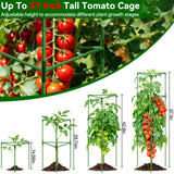 Halatool 57" Tall Tomato Cages, 4 Pack Heavy Duty Plant Support for Garden