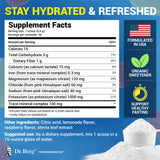 Dr. Berg Zero Sugar Hydration Keto Electrolyte Powder - Enhanced w/ 1000 mg of Potassium & Real Pink Himalayan Salt (NOT Table Salt) - Raspberry & Lemon Flavor Hydration Drink Supplement - 50 Servings