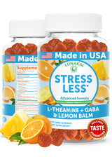 Lunakai USA Made Calm & Stress Relief Gummies – Delicious GABA + L-Theanine Calming Supplement for Adults & Kids – Natural Stress Support, 60ct