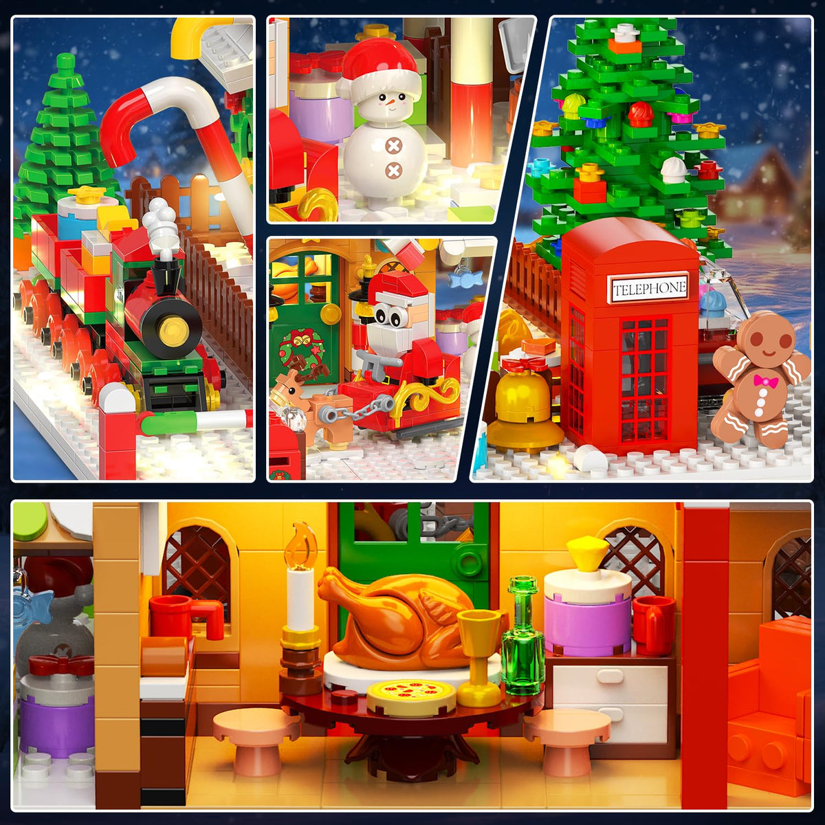 INSOON Advent Calendar 2026 Gingerbread House Mini Building Set with Lights