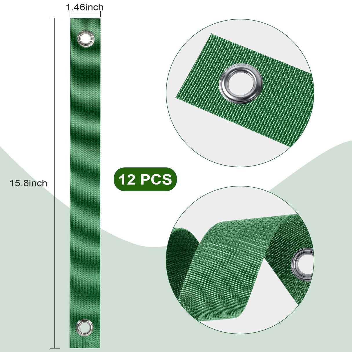 Jevrench 36 PCS Tree Straps for Staking, Guying, & Hurricane Protection, Heavy Duty Nylon Tree Support Straps with Buckle Fasteners
