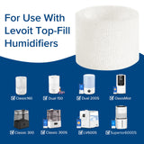 Bundle of LEVOIT 10-Pack Top Fill Humidifier Replacement Filters and 3-Pack Humidifier Water Softener, Demineralization Cartridge