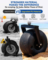 Hikenture Beach Wagon with Balloon Wheels, 9" PU Tires Collapsible Wagon