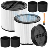 90304 Replacement Filter Kit Compatible with Shop Vac Cartridge Filter 90350 90304 90333 90585, Fits Most 5 Gallon and above Wet Dry Vacuum Cleaner (2+2+4+1)