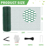 33Ft x 24In Plant Protectors from Animals, Plant Cages for Outdoor Plants