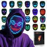 AIGLUN LED Face Transforming Mask with Gesture Control Fun - Cool stuff Halloween Cosplay and Christmas Parties