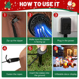 Alupssuc 8FT Christmas Inflatable Outdoor Decoration with Built-in LEDs Lights, Blow-Up Santa Claus, Bear and Deer Keeping Warm for Outside/Indoor Xmas for Yard, Garden, Lawn, Party, Holiday Decor