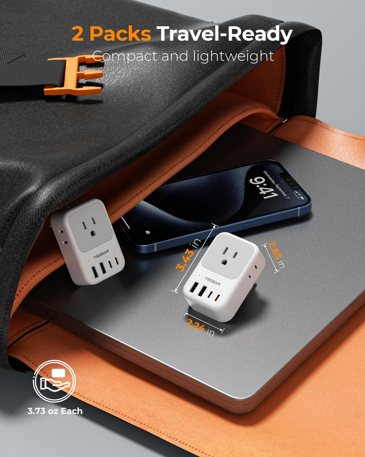 Italy Power Plug Rome TESSAN Italy Travel Plug Adapter 2 Pack, PD 20W Italy Power Adapter wi ...