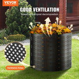 VEVOR Compost Bin 220 Gallon, Outdoor Expandable Composter, Easy to Setup & Large Capacity Composting Bin, Fast Creation of Fertile Soil