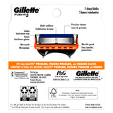 Gillette Fusion5 5-Blade Mens Razor Blade Refills, 12 Count, with Precision Trimmer