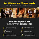 Calf Compression Sleeve - Leg Compression Sleeves for Shin Splints, Varicose Vein Compression Leg Sleeve for Women & Men, Calf Sleeves for Runners, 20-30mmHg - XL