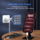 USB C Charger Block 40W USB Type C iPhone 18 Pro Charger Fast Charging Plug