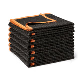 Amazon Basics Reinforced Tear-Resistant Moving Blankets, 72" x 40", Black, 6-Pack