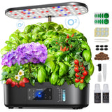 Ahopegarden Hydroponics Growing System Kit: 12 Pods with LCD Control Panel
