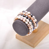 White Cultured Freshwater Pearls Bracelet for Women, 7.0 Inches