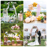 SuuWoee Wedding Arch Backdrop Stand Set of 2 With White Cover (7.2FT+6FT)